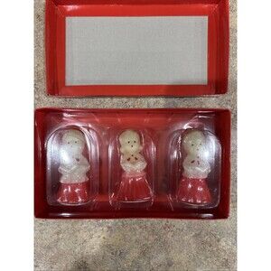 The Vermont Country Store Christmas Caroler Candles Set of 3 Vintage NIB Holiday